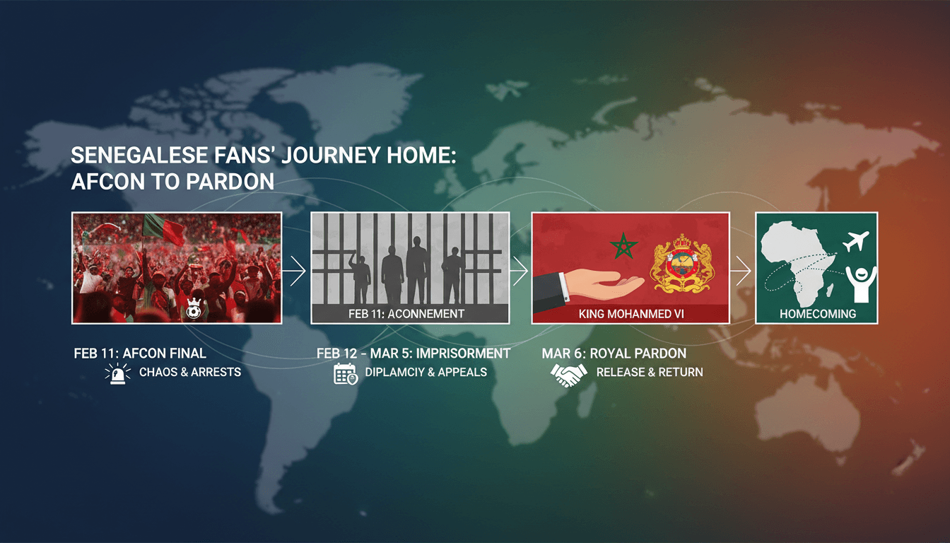 Senegalese football fans pardoned and return home after AFCON-related imprisonment