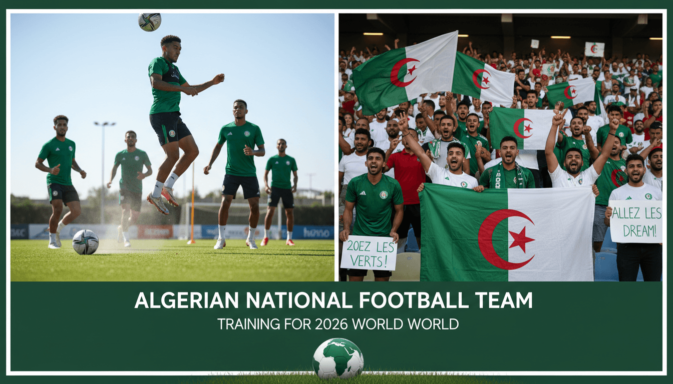 Algerian national football team training session at Sidi Moussa center