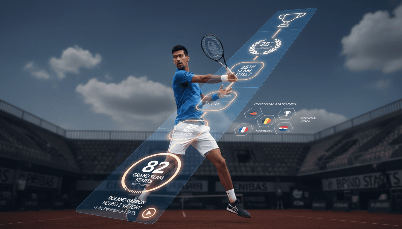 Novak Djokovic wins first round of French Open against Giovanni Mpetshi Perricard