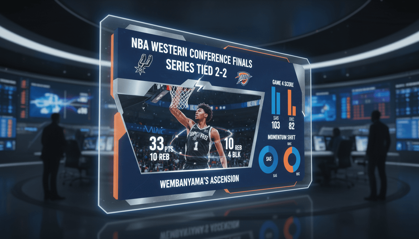 Victor Wembanyama leading the Spurs against the Thunder in Game 4.