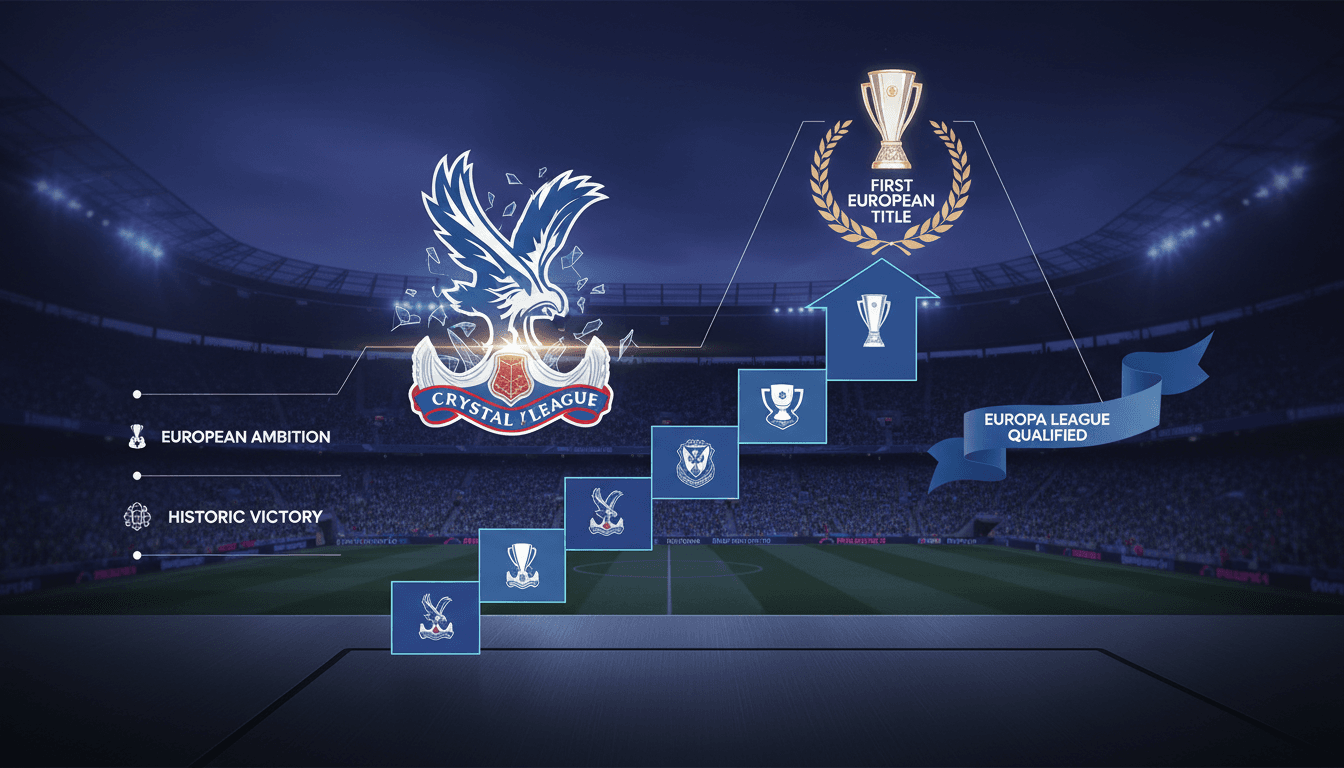 Crystal Palace celebrates their historic UEFA Conference League victory.