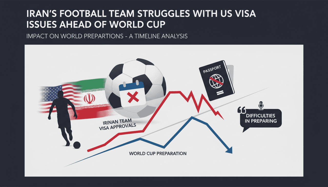 Iranian football team training in Tijuana, Mexico, awaiting US visas.