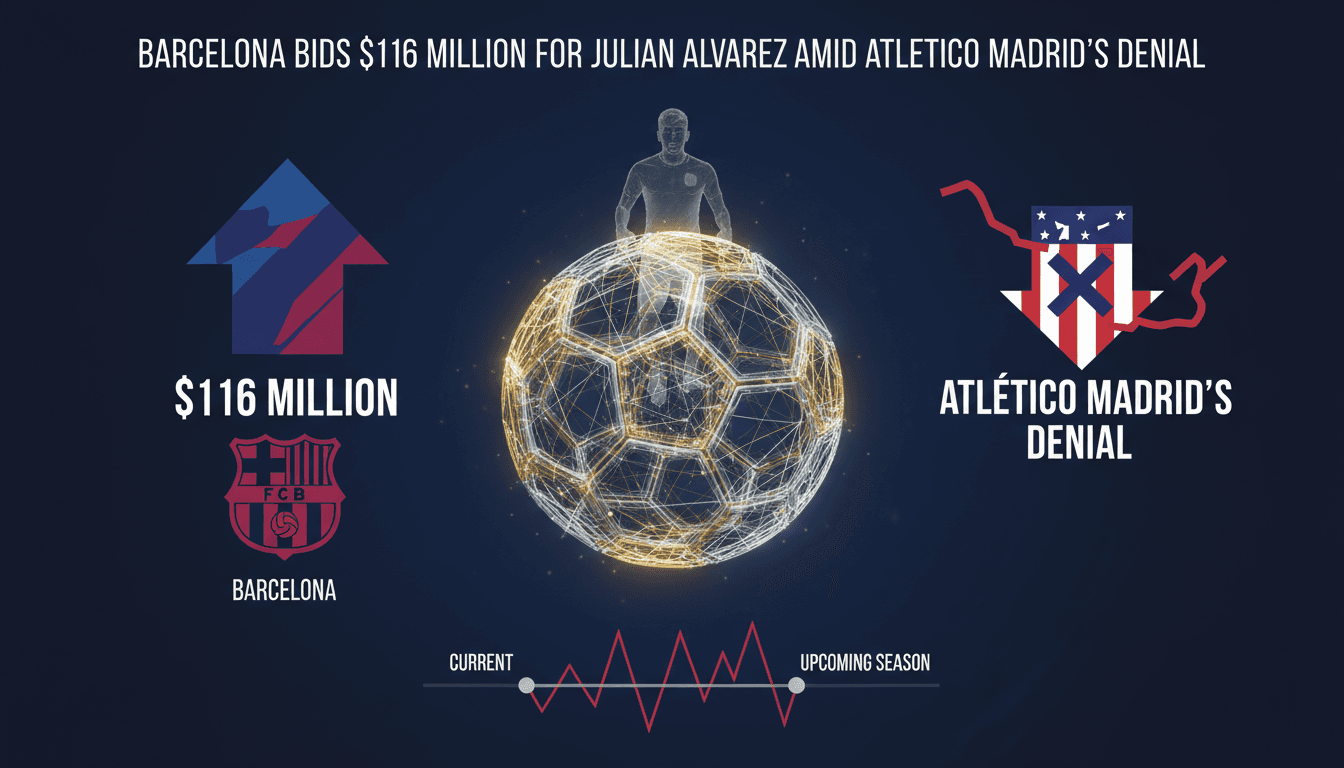 Barcelona bids $116 million for Julian Alvarez amid Atletico Madrid's denial
