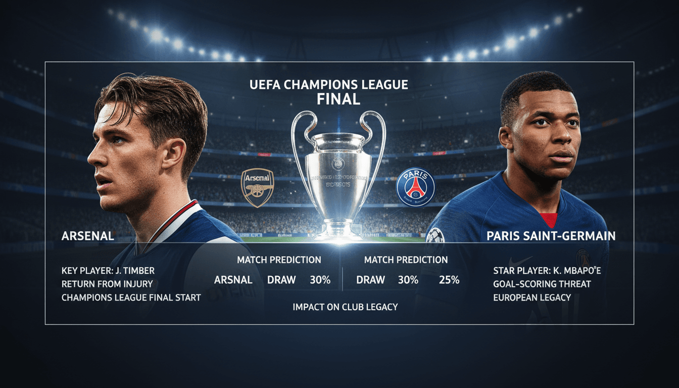 Arsenal and PSG players preparing for the UEFA Champions League final