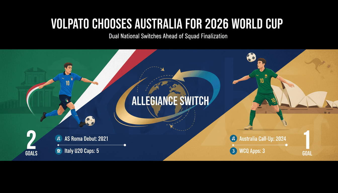 Cristian Volpato in action, representing Australia in football.