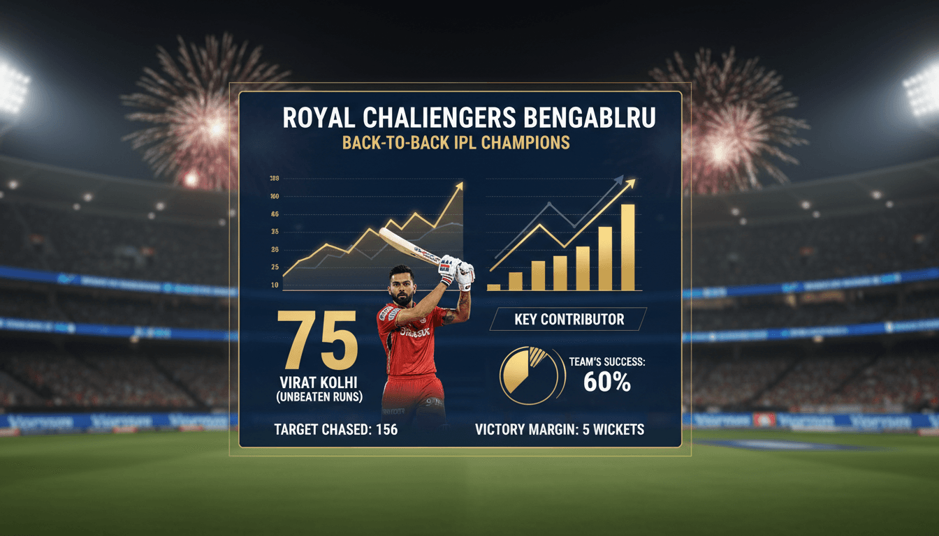 Virat Kohli celebrating after scoring 75 runs in IPL final