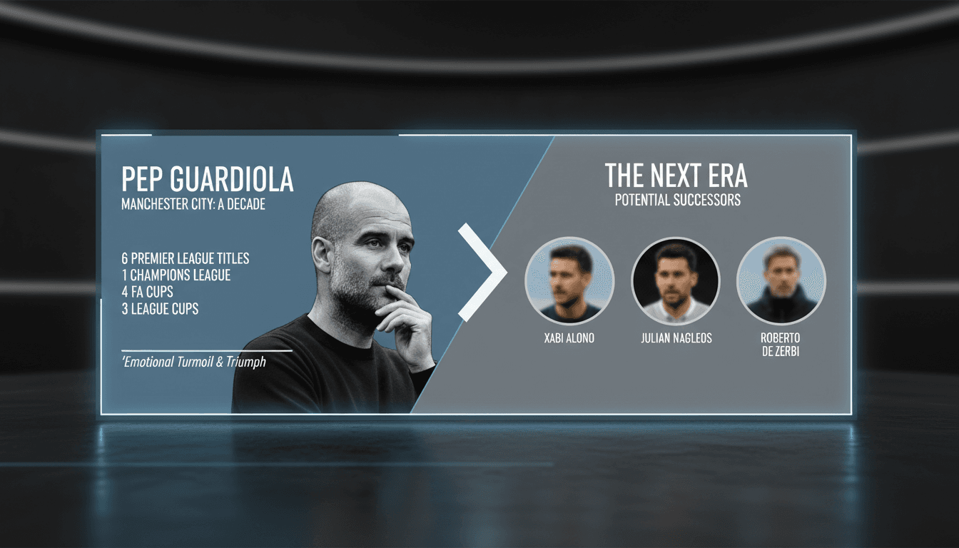 Pep Guardiola during his tenure at Manchester City, celebrating a victory.