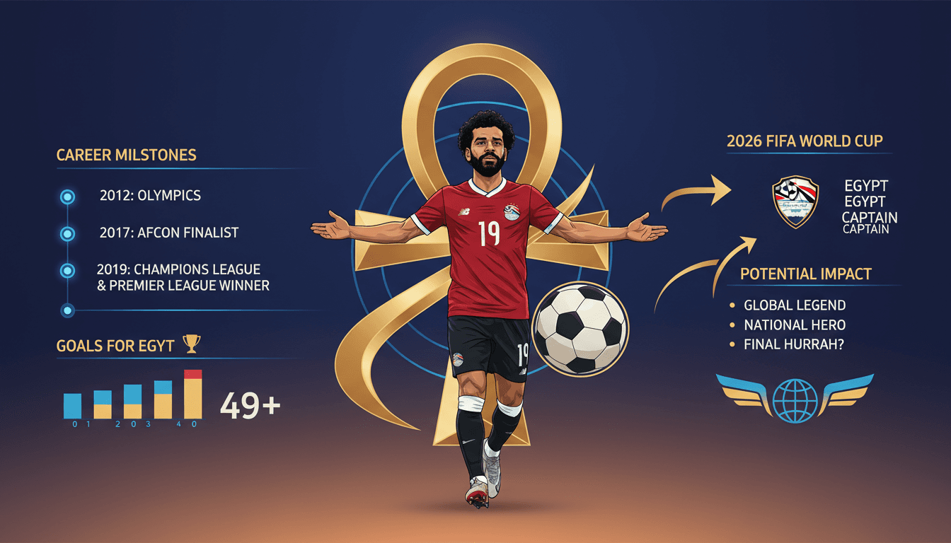 Mohamed Salah leading the Egyptian national team in the World Cup