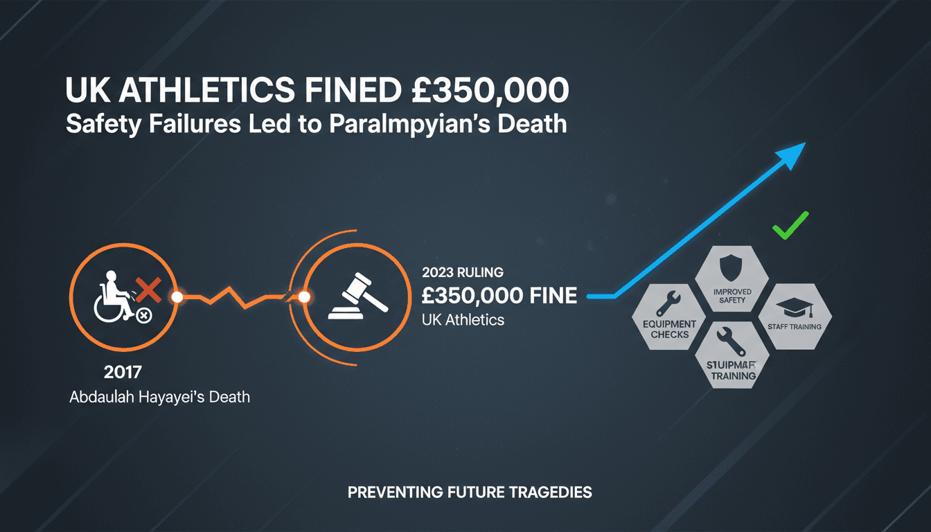 UK Athletics fined for safety violations leading to Paralympian's death