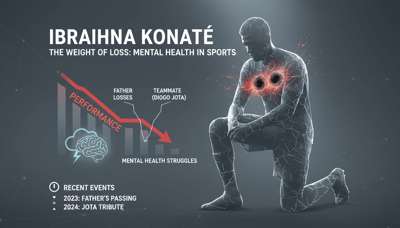 Ibrahima Konaté discussing mental health challenges in sports