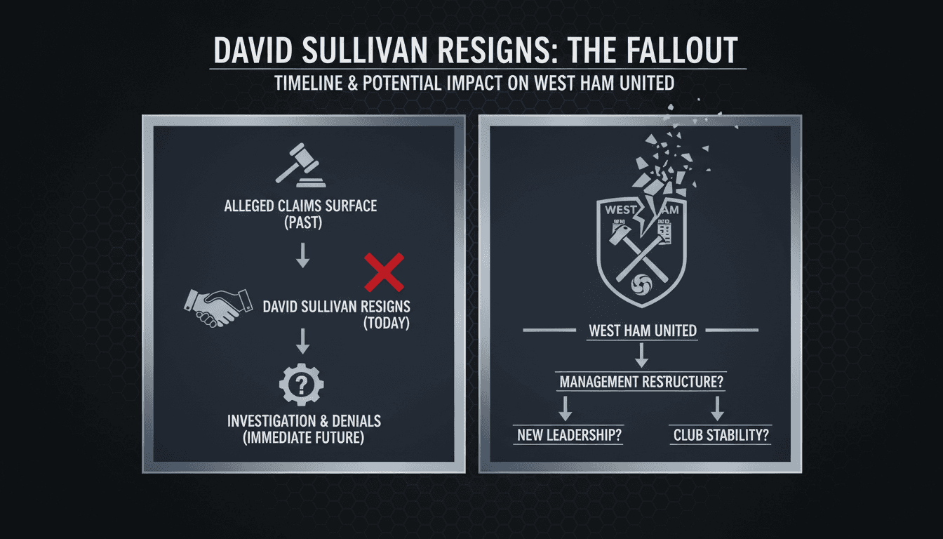 David Sullivan resigns as joint-chair of West Ham United amid serious allegations.
