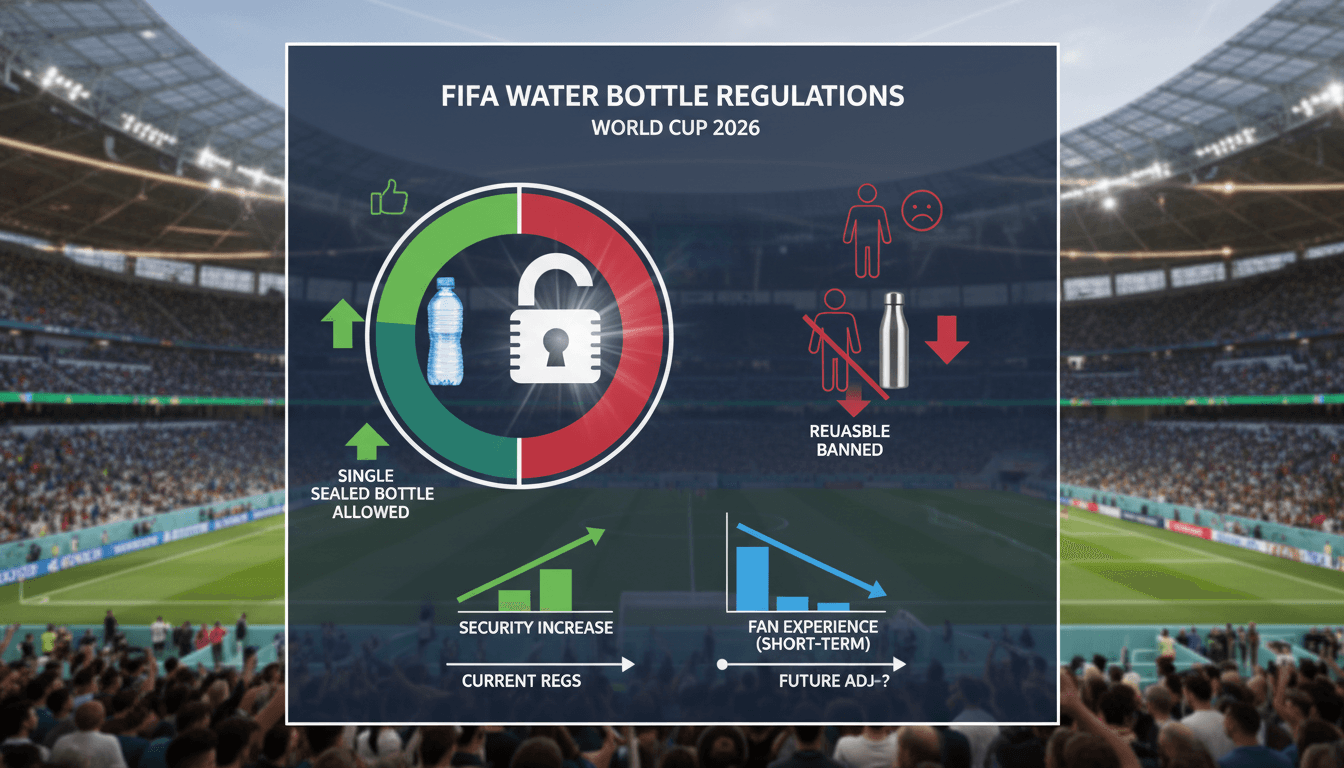 Fans at the World Cup with water bottles in stadiums