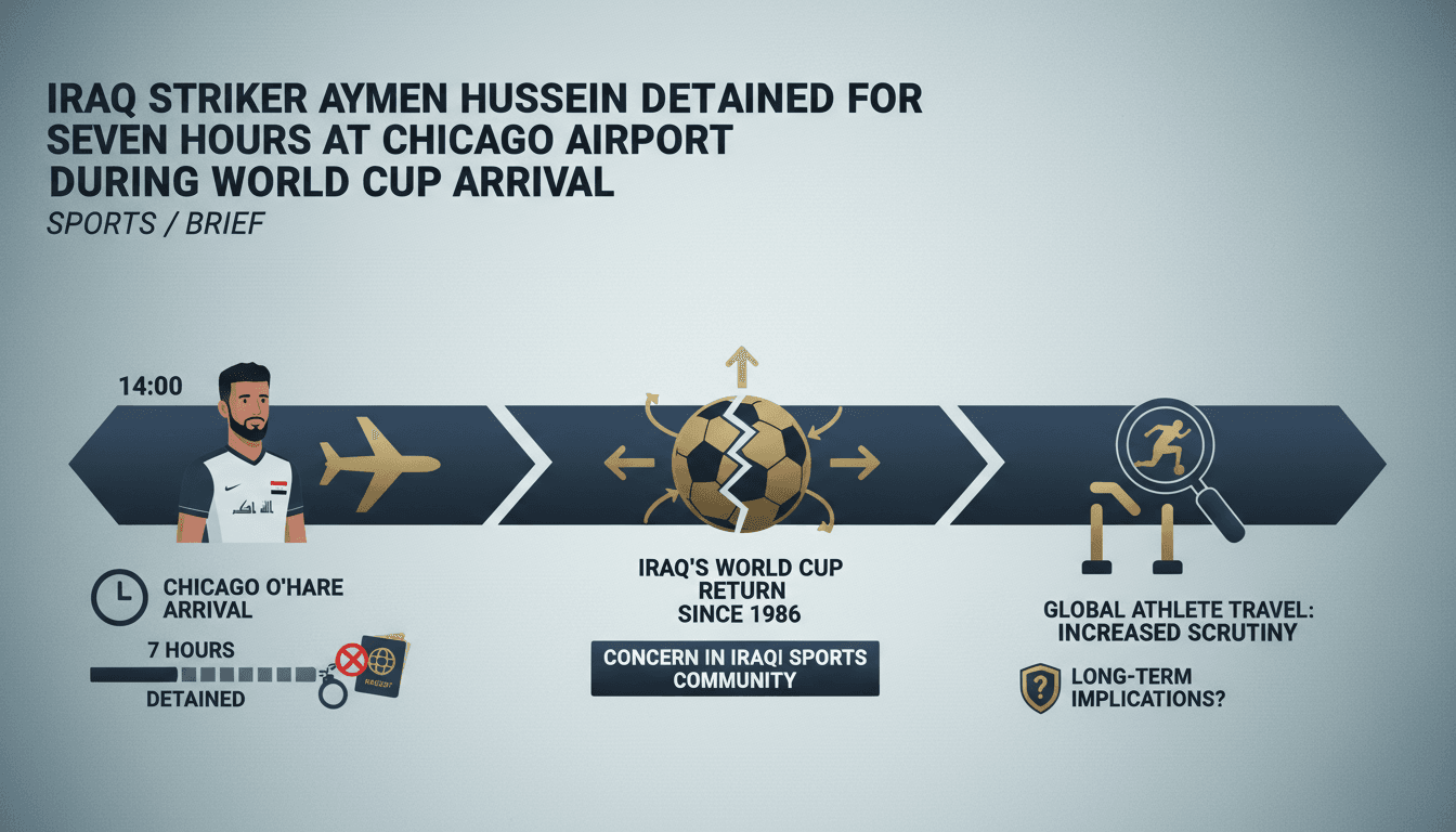 Aymen Hussein arriving at Chicago airport for the World Cup