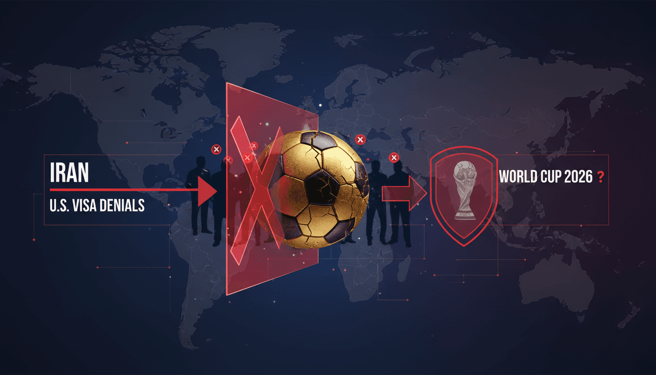 Iranian football team preparing for the World Cup amidst visa issues.