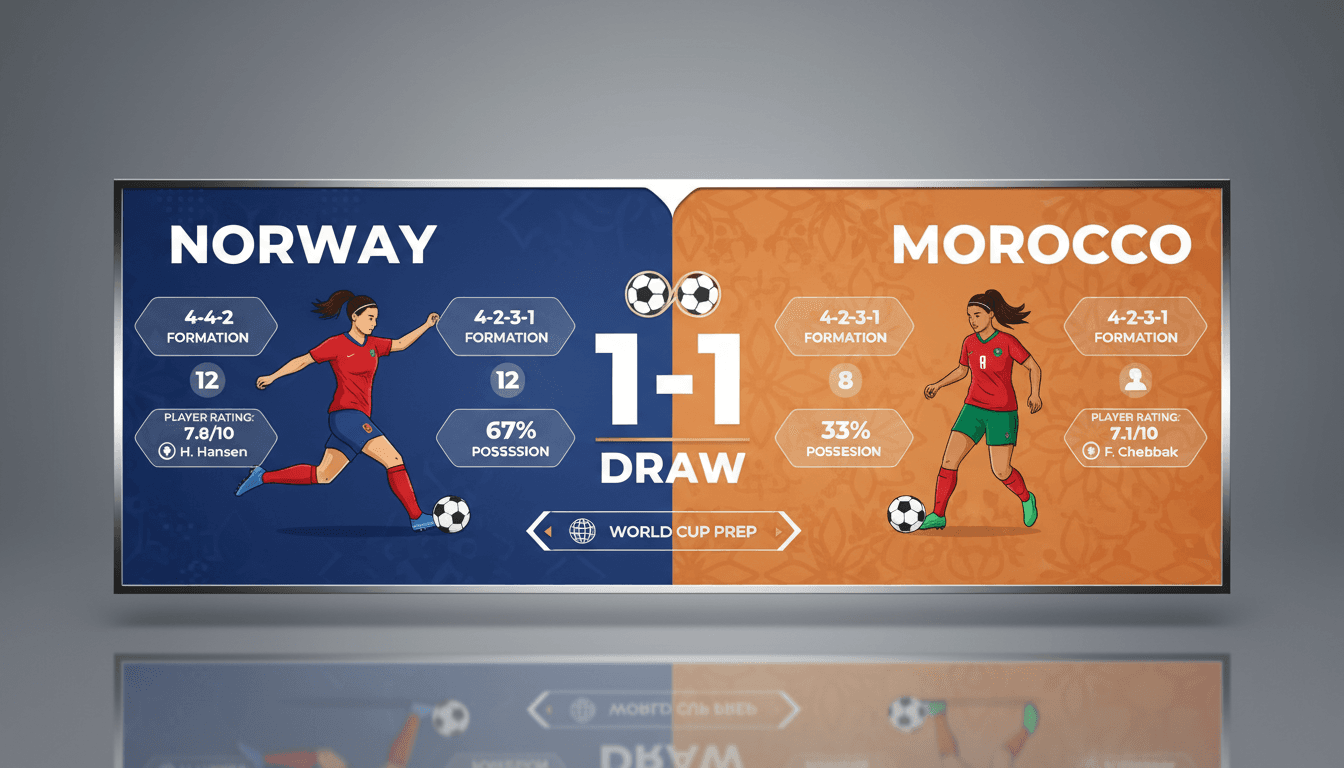 Norway and Morocco players in action during their friendly match.