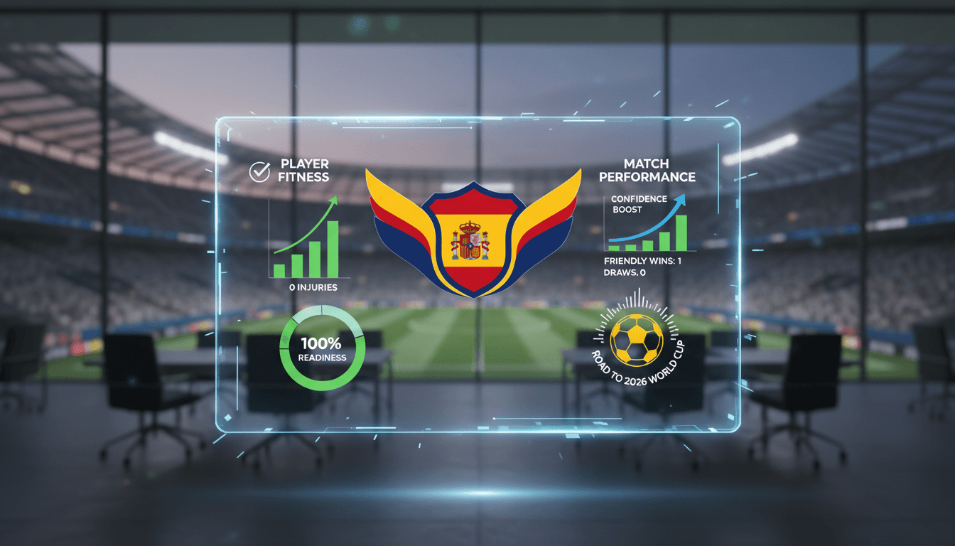 Spain's national football team completes injury-free friendly against Iraq