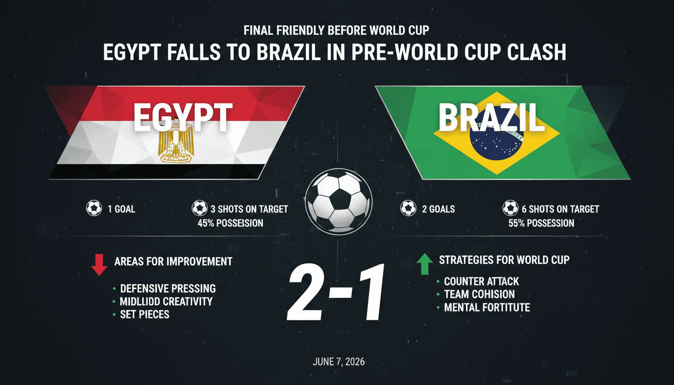 Egypt's national football team in action during the friendly match against Brazil.