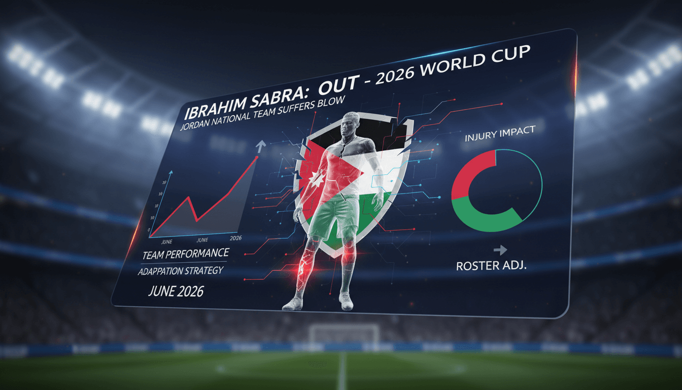 Ibrahim Sabra excluded from Jordan national football team for 2026 World Cup due to injury