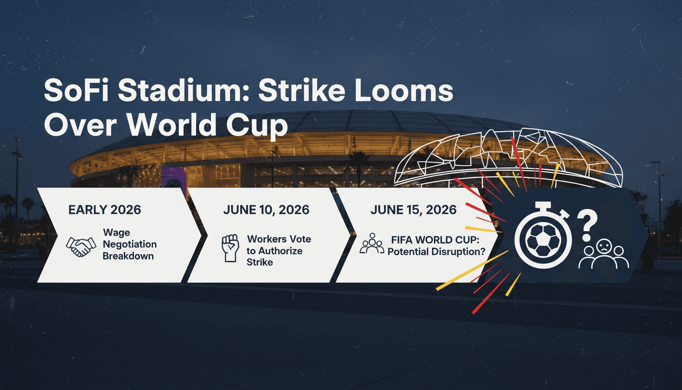 SoFi Stadium workers authorize strike ahead of 2026 FIFA World Cup