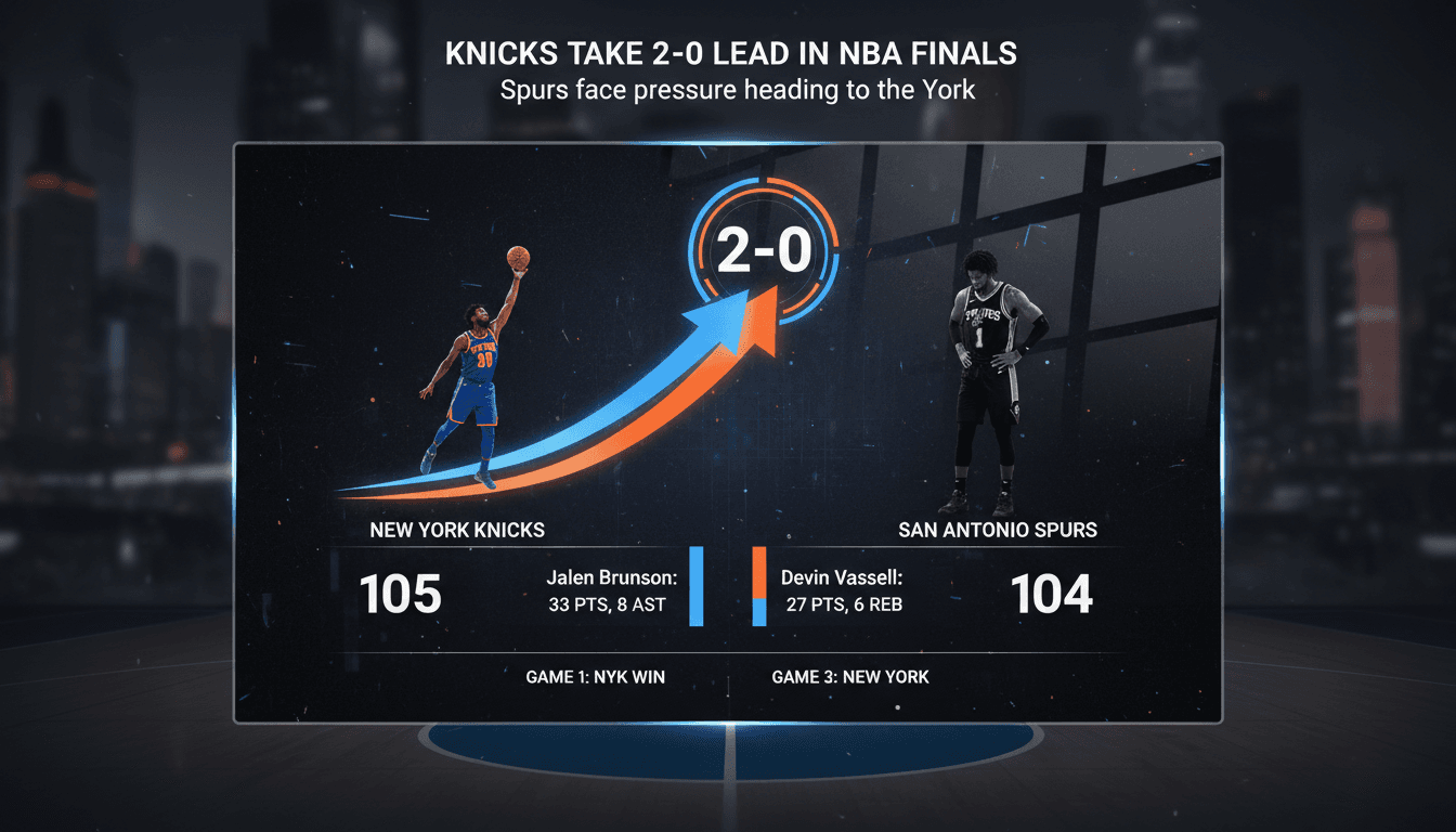 New York Knicks take 2-0 lead in NBA Finals against San Antonio Spurs