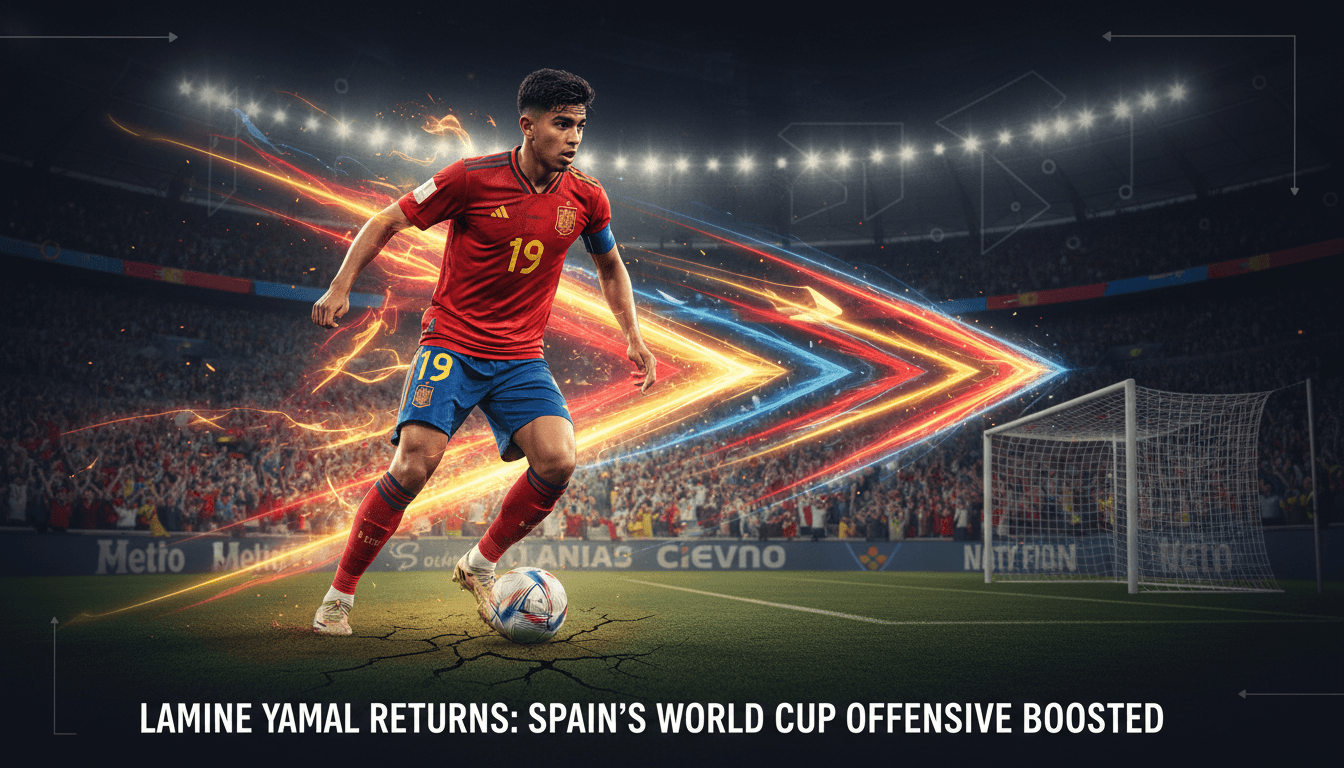 Lamine Yamal training ahead of Spain's World Cup match