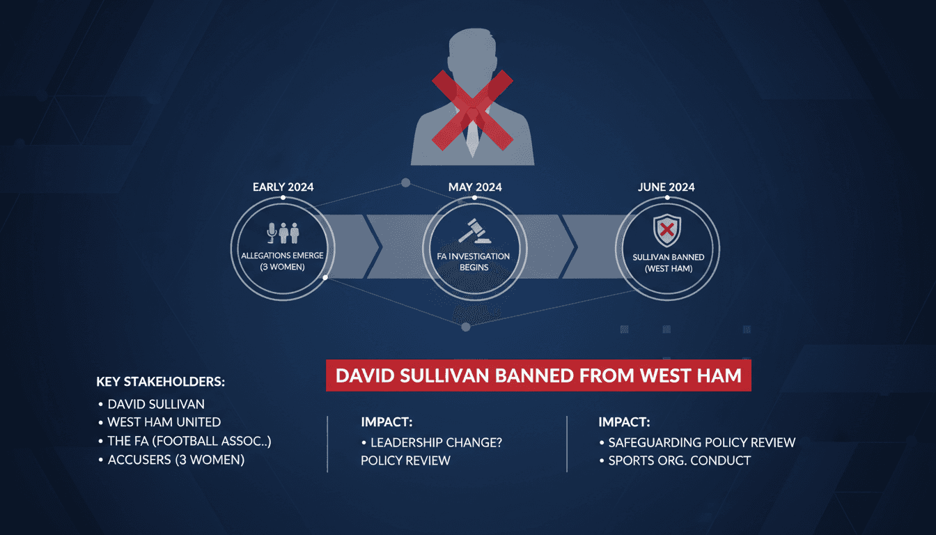David Sullivan, co-owner of West Ham United, facing allegations of misconduct.