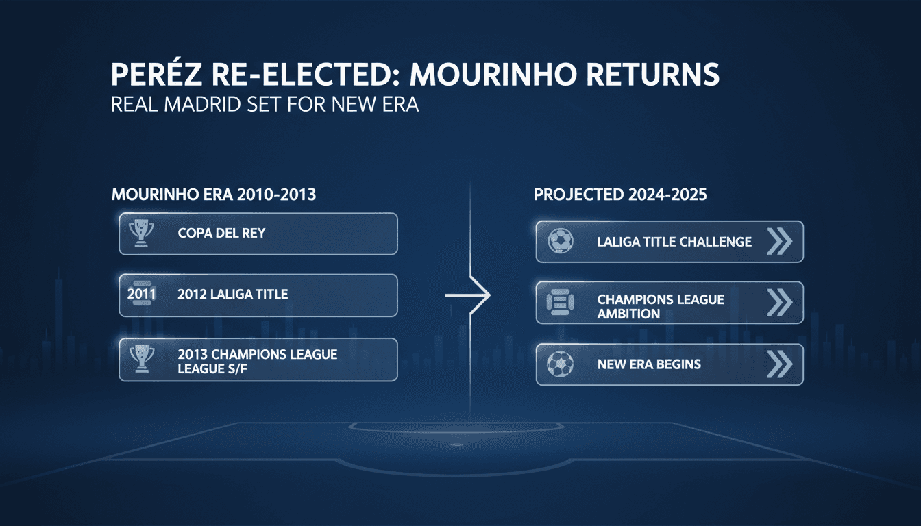Florentino Perez re-elected as Real Madrid president paving way for Mourinho's return