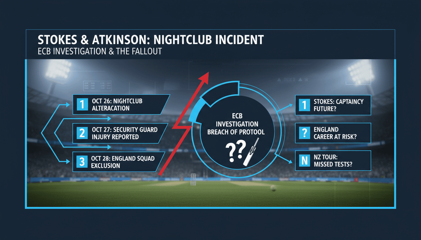 Ben Stokes and Gus Atkinson Investigated by ECB Following Nightclub Incident