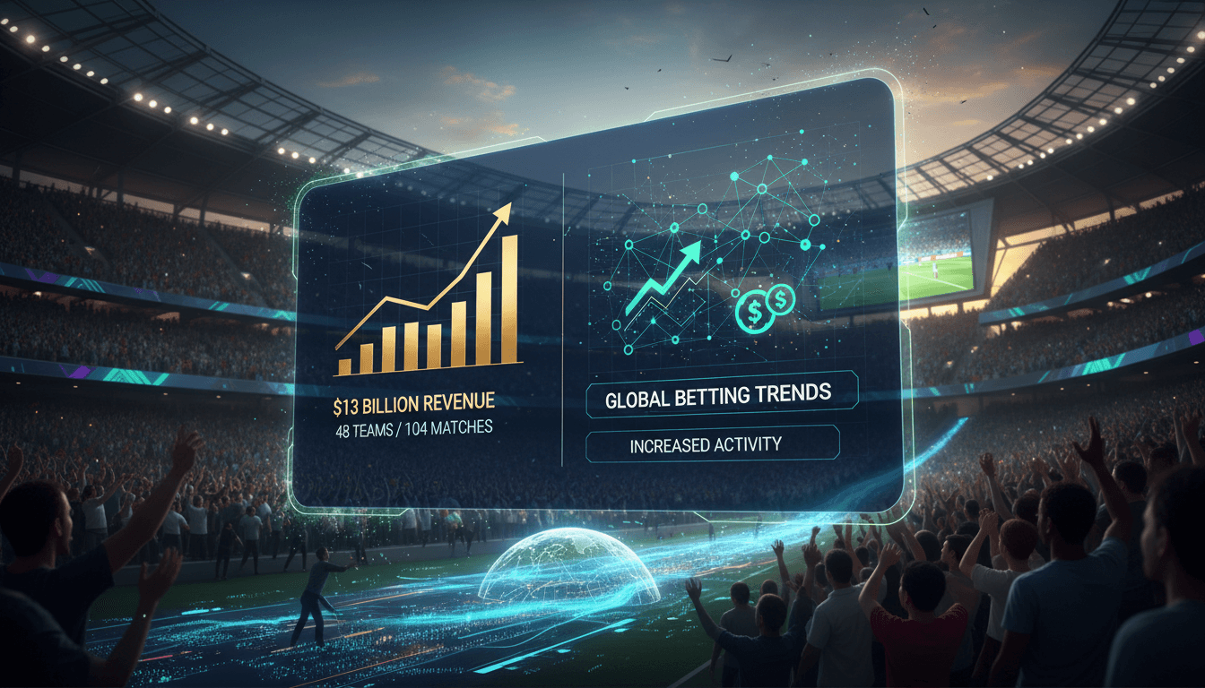 FIFA World Cup 2026 logo with football imagery