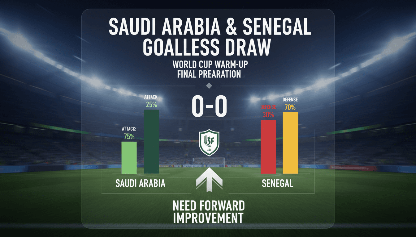 Saudi Arabia and Senegal end World Cup warm-up match in goalless draw