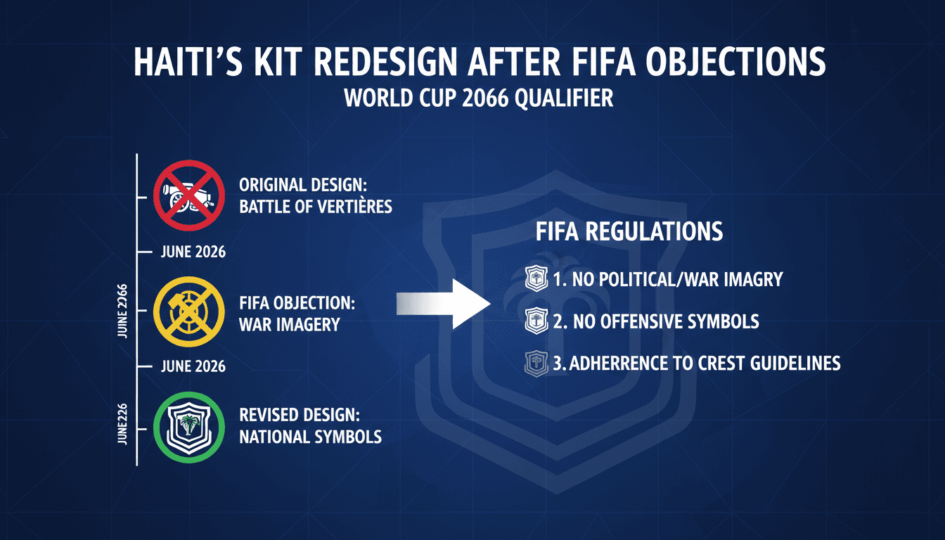 Haiti's national football team kit redesign for FIFA World Cup 2026