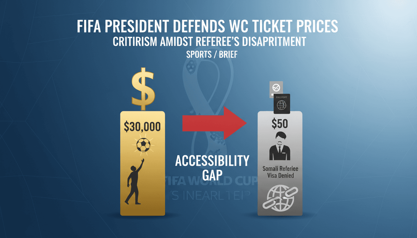 FIFA President Gianni Infantino addressing ticket price concerns for the World Cup.
