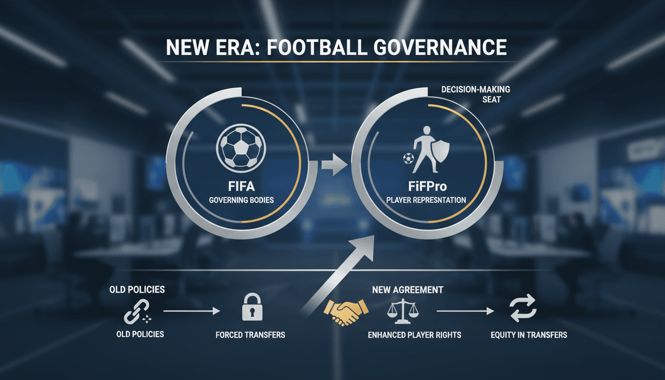 FIFA and FIFPro representatives signing the historic agreement for player representation.