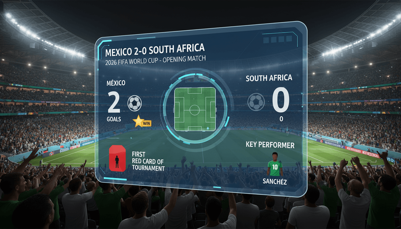 Mexico celebrates their victory against South Africa in the World Cup opener.