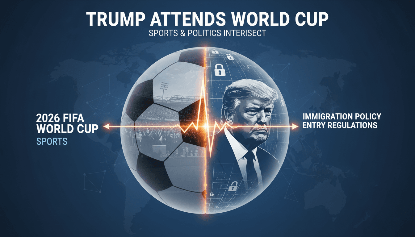 President Trump at the 2026 FIFA World Cup discussing immigration policies.