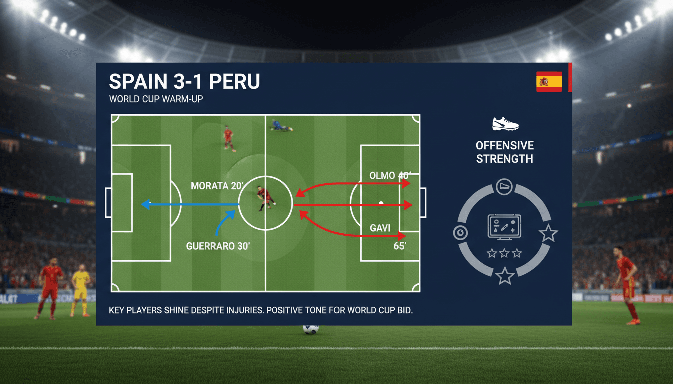 Spain secures 3-1 victory over Peru in final World Cup warm-up match