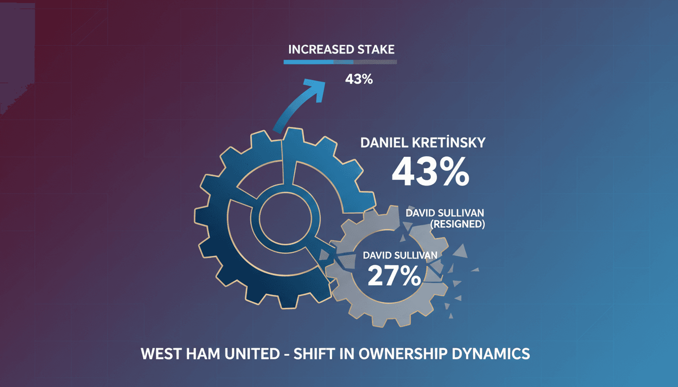 Daniel Kretinsky increases stake in West Ham United to 43% following Sullivan's resignation