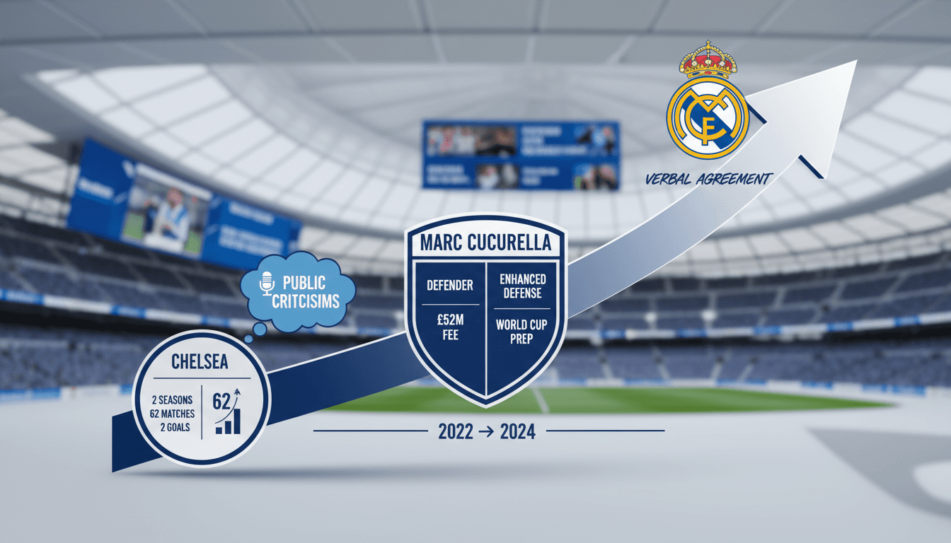 Real Madrid agrees to sign Marc Cucurella from Chelsea for £52 million