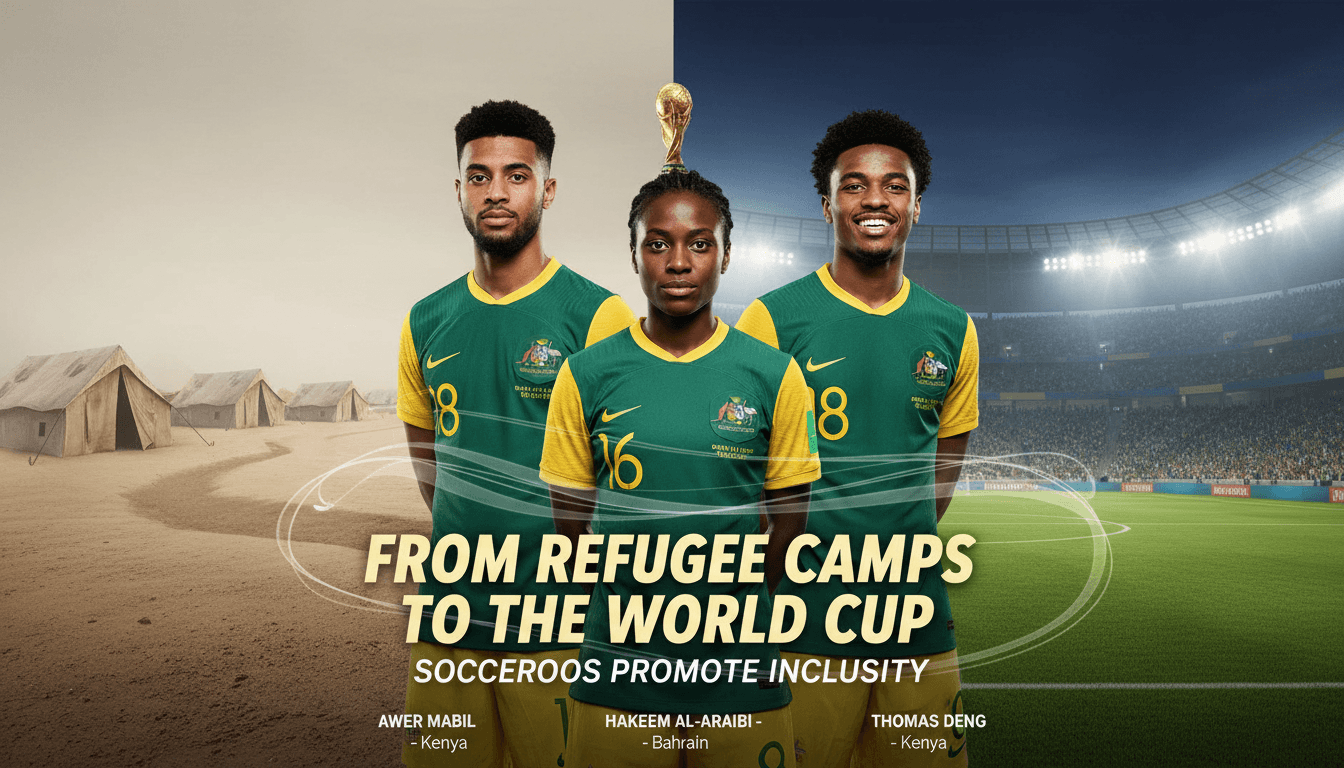 Socceroos players celebrating diversity and inclusivity ahead of the World Cup.