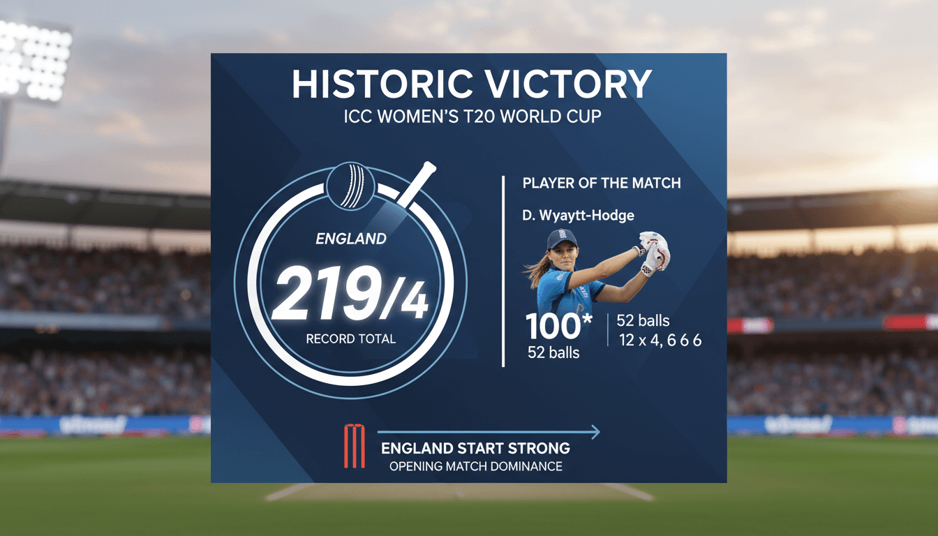 England's women's cricket team secures historic victory in ICC Women's T20 World Cup opener