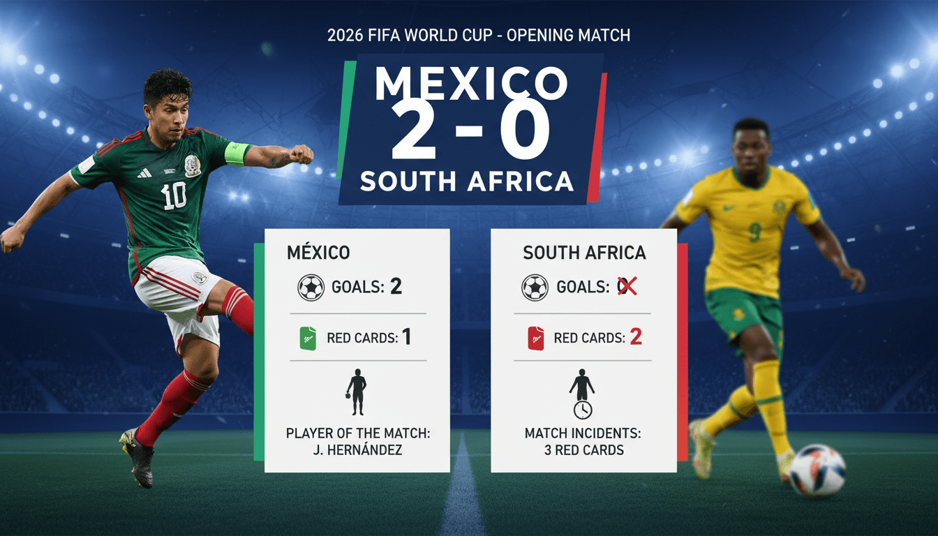 Mexico celebrates their victory against South Africa in the World Cup opener.