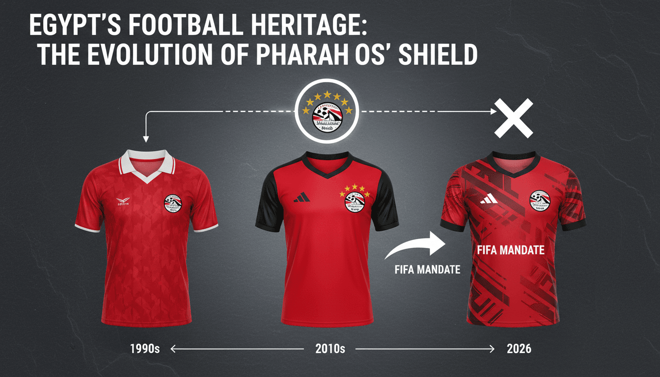 Egyptian national football team jersey with seven stars removed