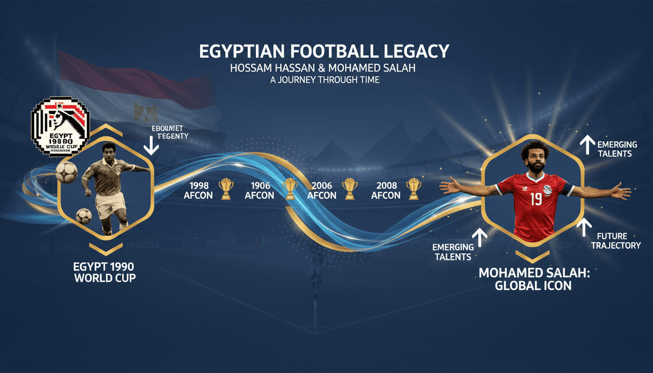 Hossam Hassan discussing Egypt's football legacy and Mohamed Salah's influence.
