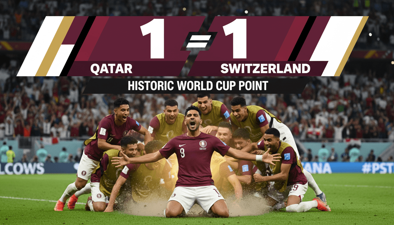 Qatar Achieves Historic First World Cup Point with 1-1 Draw Against Switzerland