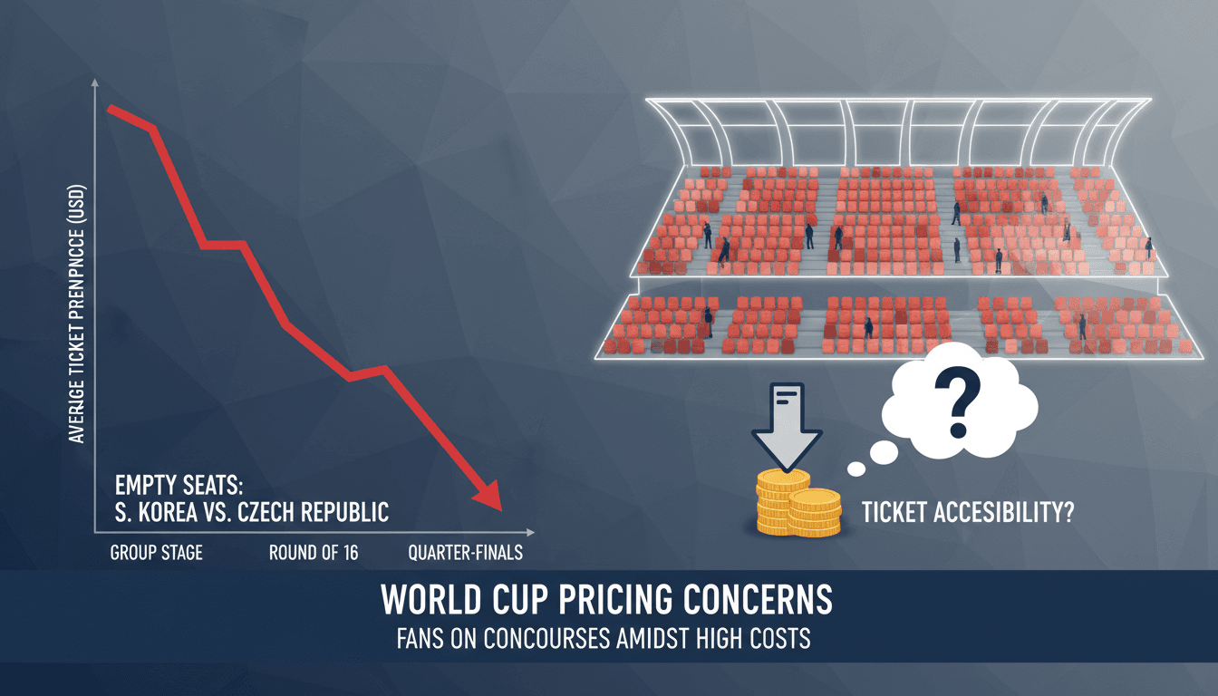 Empty seats during the South Korea vs. Czech Republic World Cup match