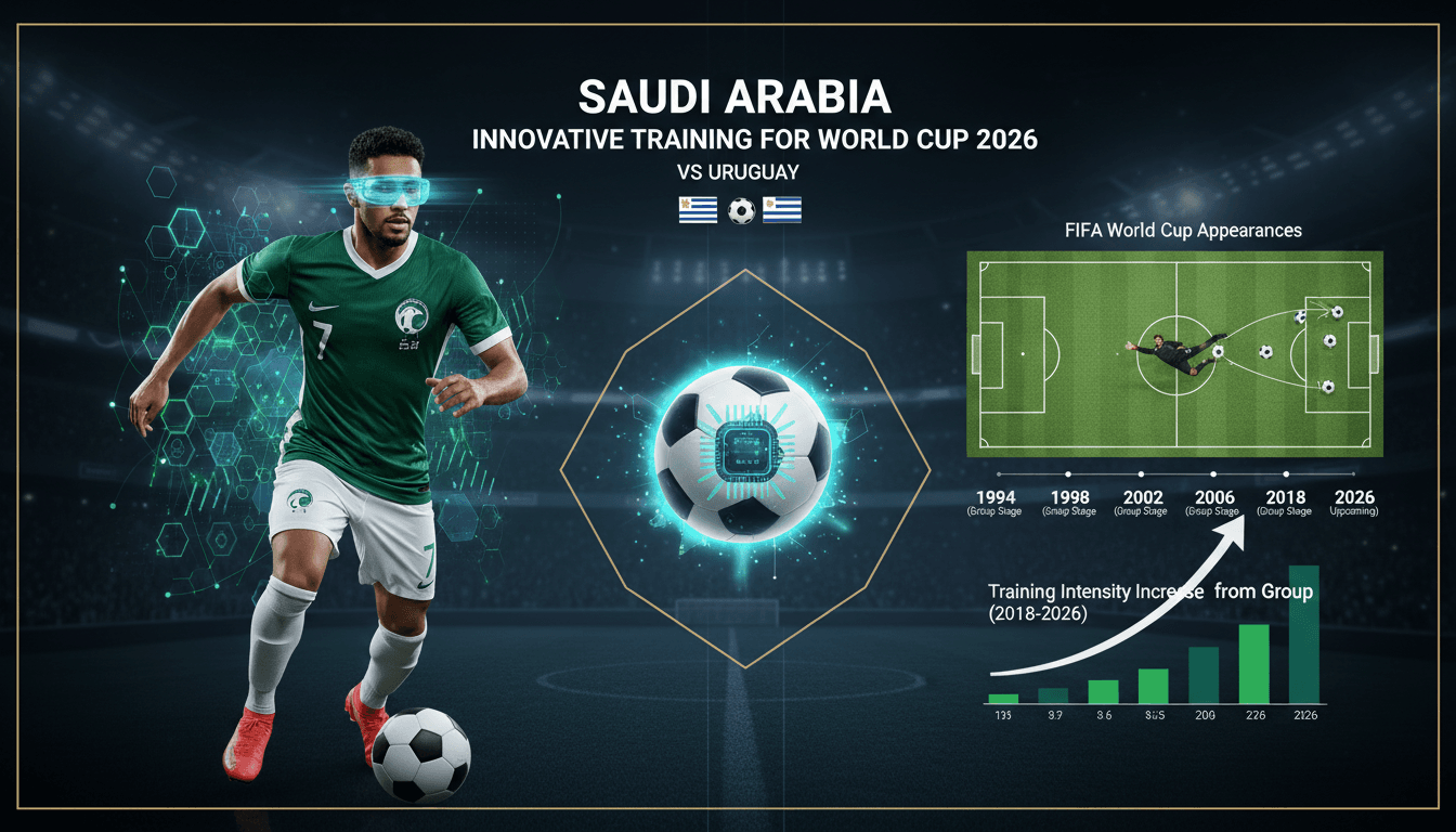 Saudi Arabia's national football team training with visual glasses.