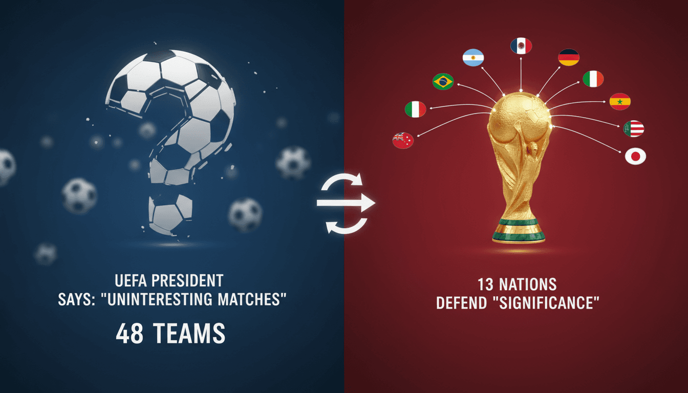UEFA President faces backlash over World Cup format comments