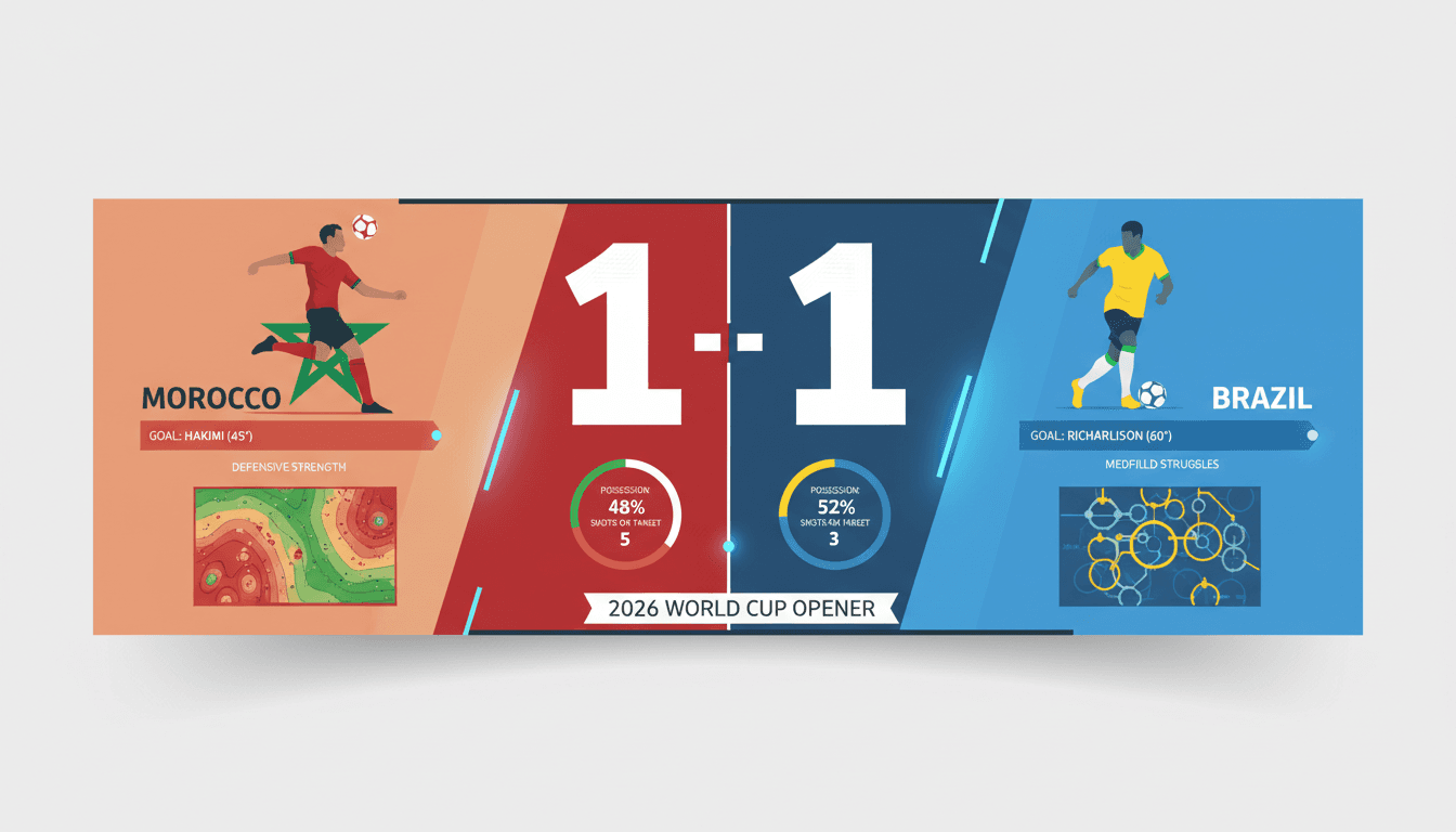 Morocco and Brazil draw 1-1 in 2026 World Cup opener