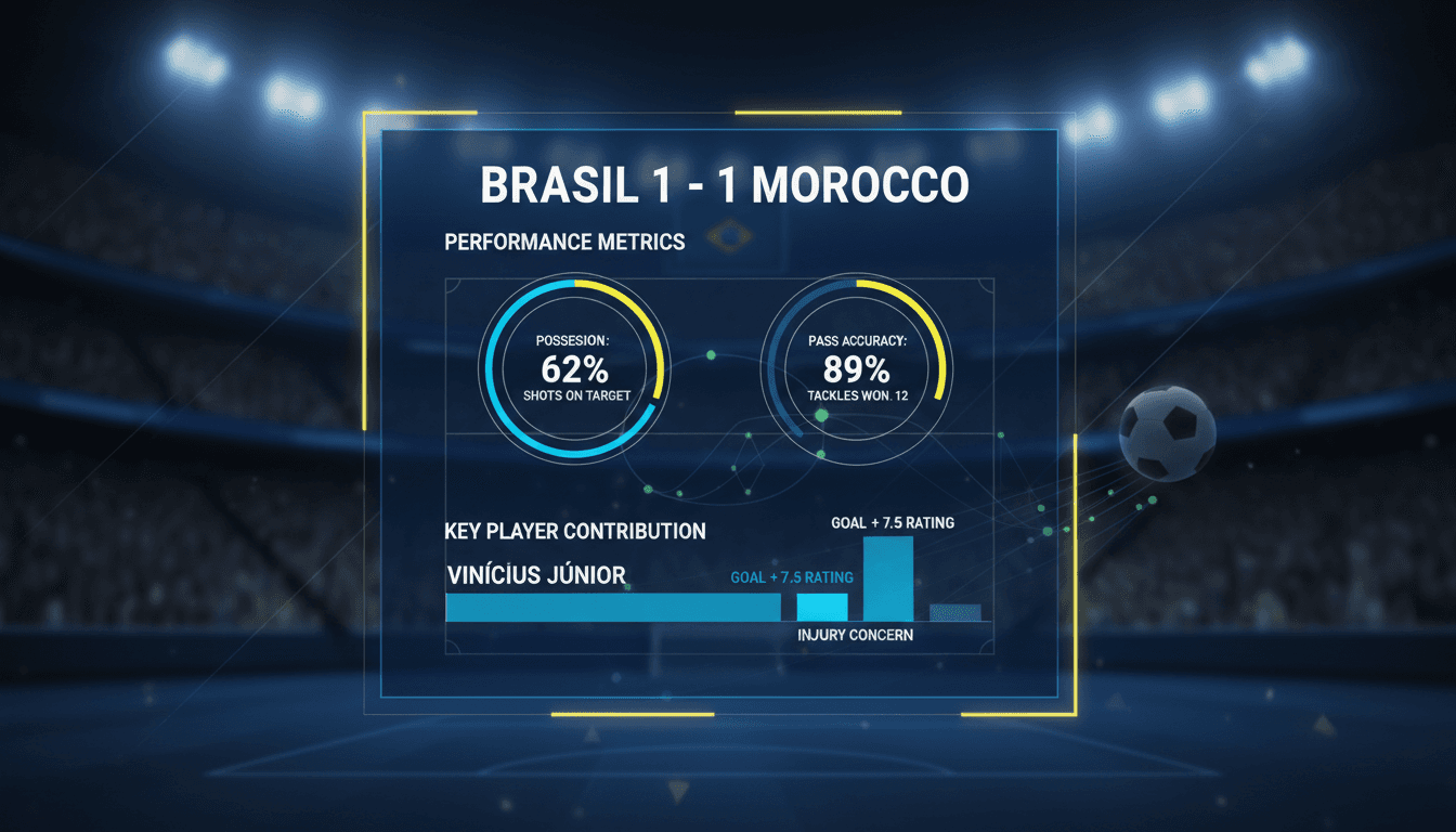 Brazil and Morocco players in action during their World Cup opener.