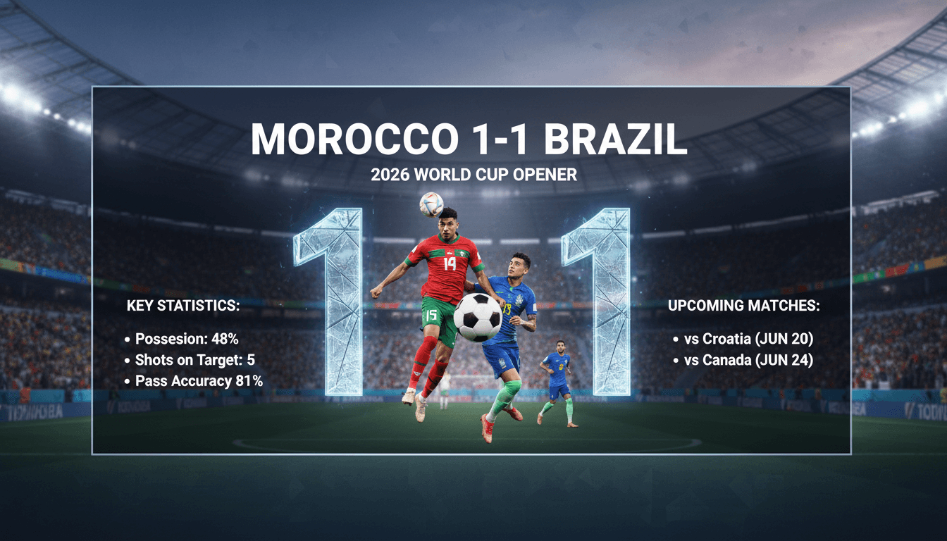 Morocco draws with Brazil in 2026 World Cup opener